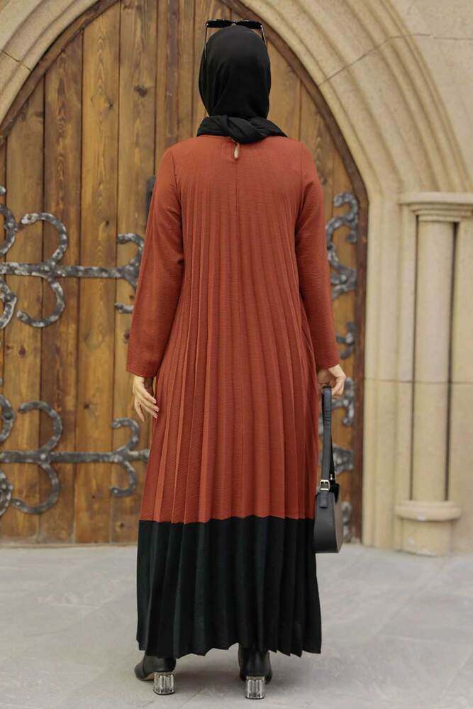 Neva Style - Robe Hijab Noire 7684S - 3