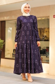 Neva Style - Robe Hijab Prune 5180MU - Thumbnail