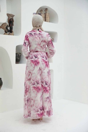Neva Style - Robe Hijab Rose 279050P - 2