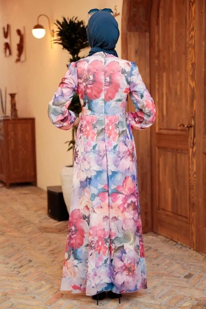 Neva Style - Robe Hijab Rouge 279027K - 2