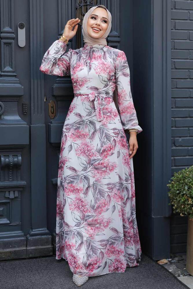 Neva Style - Robe Hijab Rouge 279060K - 2