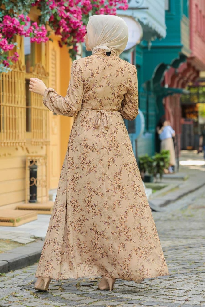 Neva Style - Robe Hijab Tan 279011TB - 2