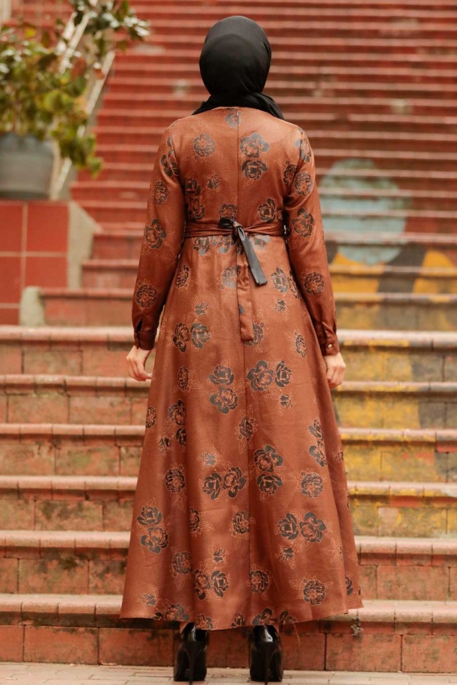 Neva Style - Robe Hijab Tan 75910TB - 6