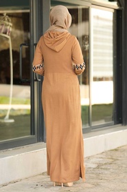Neva Style - Robe Pull Hijab Biscuit 2243BS - Thumbnail