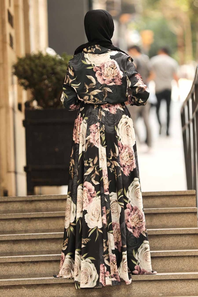 Neva Style - Robe Satin Kobe Poudre 53490PD - 2