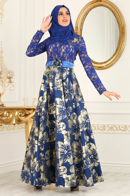Neva Style - Royal Blue Evening Dress 2698SX