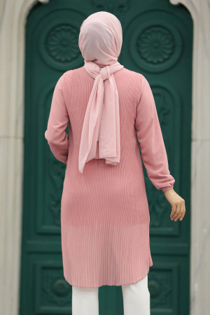 Salmon Pink Hijab For Women Tunic 91235SMN - 3