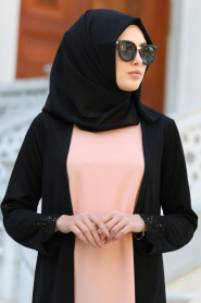 Neva Style - Salmon Pink Hijab Tunic 2104SMN - Thumbnail