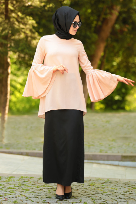Neva Style - Salmon Pink Hijab Tunic 52430SMN