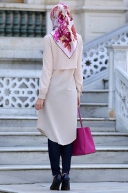 Neva Style - Salmon Pink Hijab Tunic 811SMN - Thumbnail