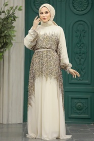 Neva Style - Salmon Pink Muslim Long Dress Style 39821SMN - Thumbnail