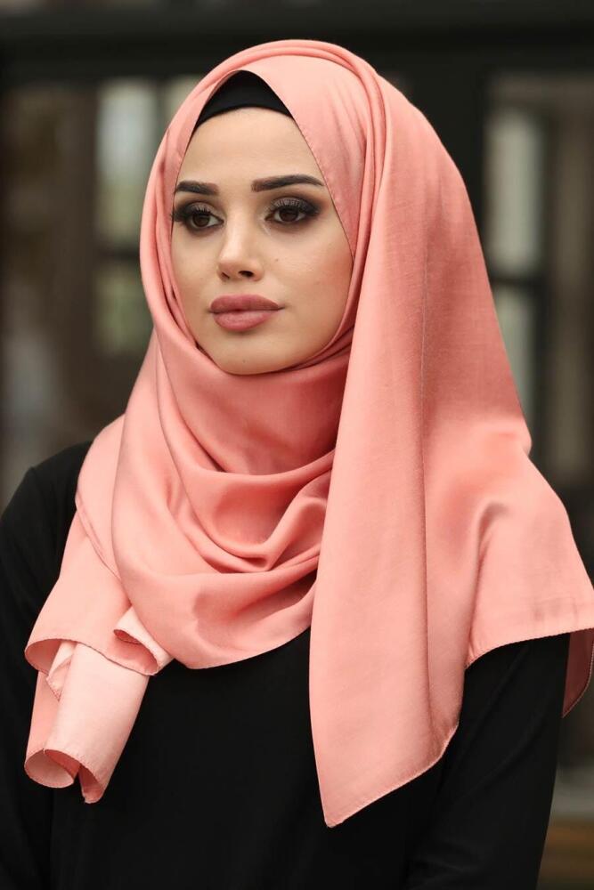 Neva Style - Salmon Pink Shawl 7501SMN - 1