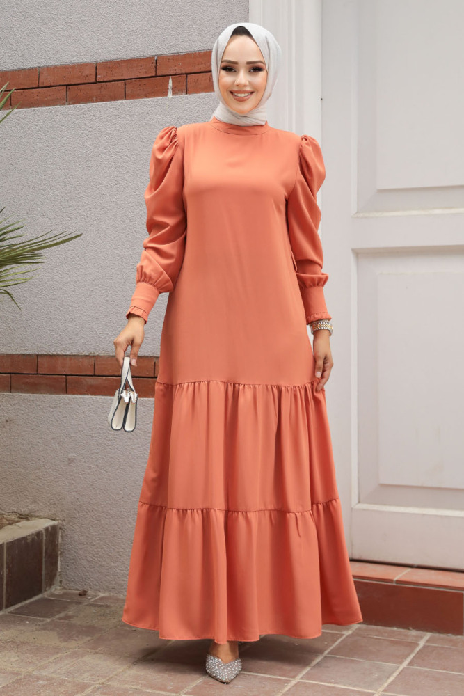 Salmon Pink Women Dress 5883SMN - 2