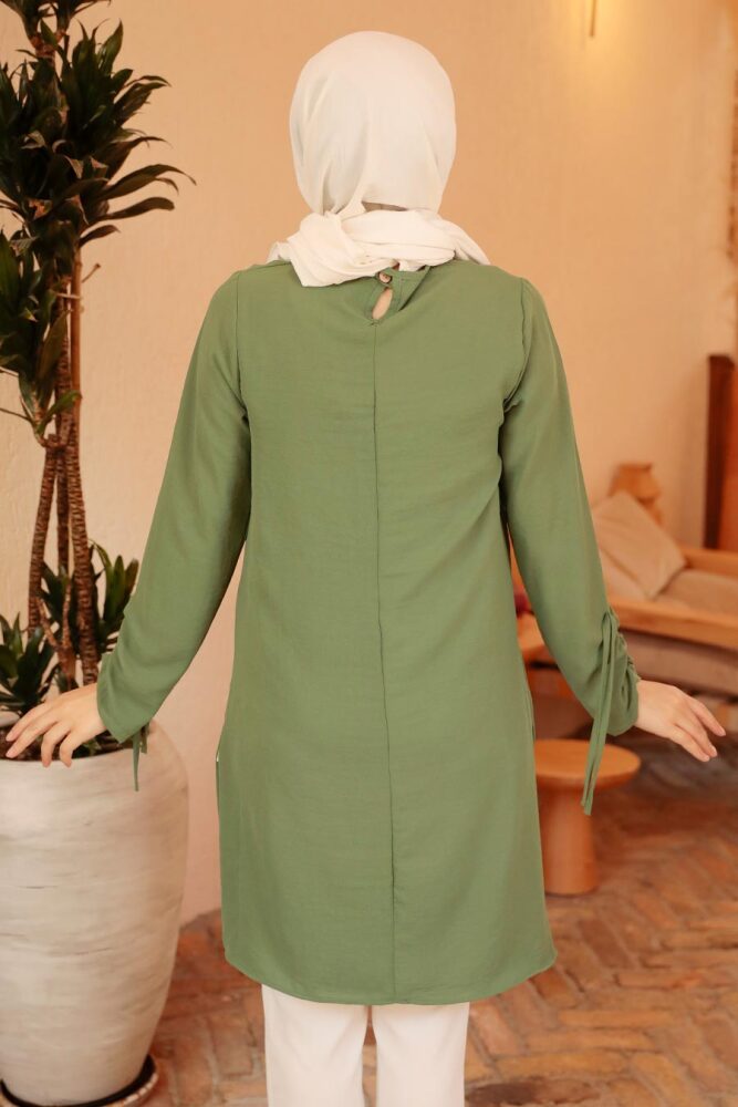 Neva Style - Haki Tesettür Tunik 4044HK - 3