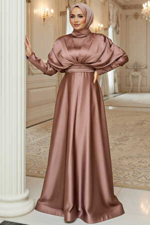 Neva Style - Satin Cooper Muslim Prom Dress 22470BKR - 1