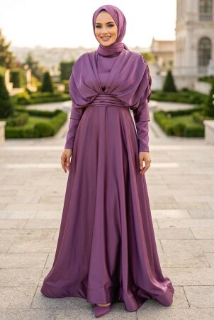 Neva Style - Satin Dark Dusty Rose Muslim Prom Dress 22470KGK - 1