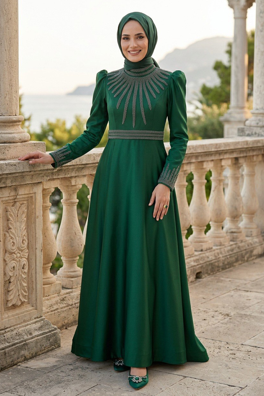green islamic wedding dresses Neva Style okcboutique