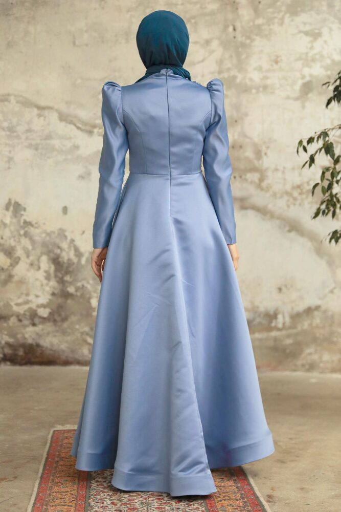 Neva Style - Satin Lavander Muslim Engagement Dress 22460LV - 3