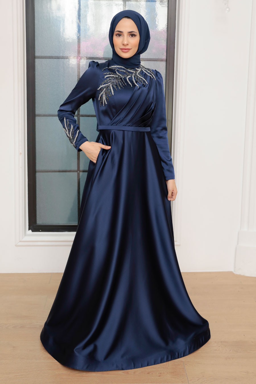 Navy Blue Galaxy Theme Formal Wedding Dress JESSE – ieie