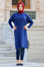 Neva Style - Sax Blue Hijab Trico 15072SX - Thumbnail