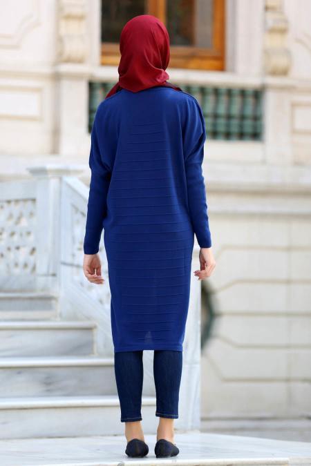 Neva Style - Sax Blue Hijab Trico 15072SX - 2