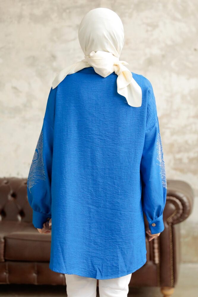 Sax Blue Hijab Tunic 11351SX - 4