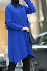 Neva Style - Sax Blue Hijab Tunic 5069SX - Thumbnail