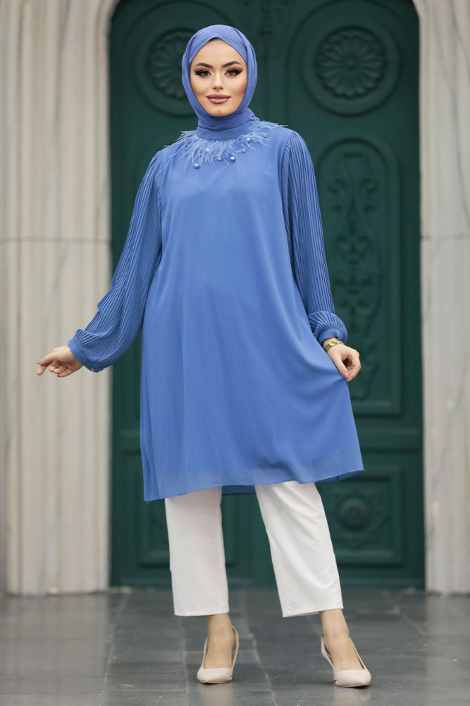 Neva Style - Sax Blue Modest Tops 24032SX - 1