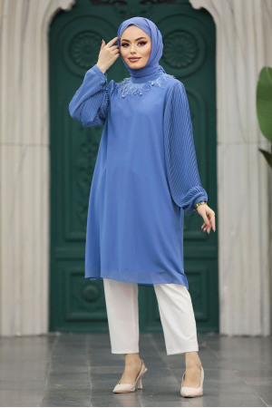 Neva Style - Sax Blue Modest Tops 24032SX - 2