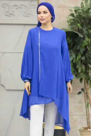 Neva Style - Sax Blue Modest Tunic 24030SX - 3