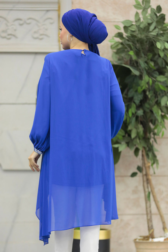 Neva Style - Sax Blue Modest Tunic 24030SX - 4