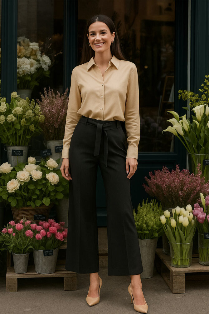 Neva Style - Siyah Tesettür Pantolon 1032S - NEVA STYLE