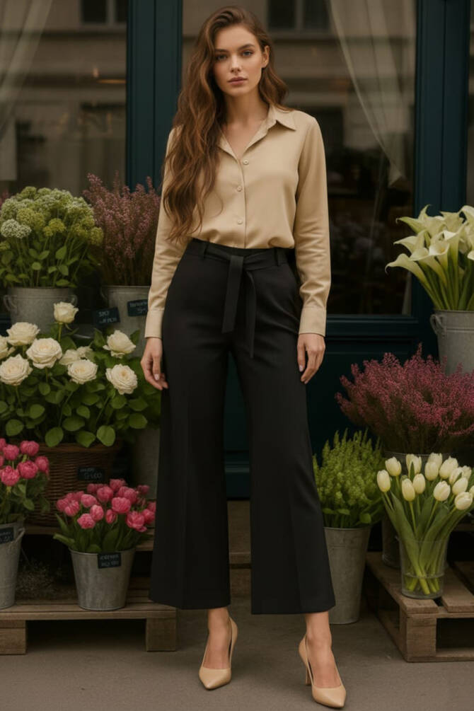  Siyah Tesettür Pantolon 1032S - NEVA STYLE