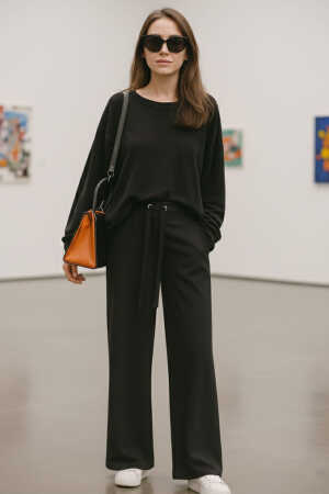  Siyah Tesettür Pantolon 1081S - NEVA STYLE