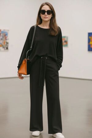  Siyah Tesettür Pantolon 1081S - NEVA STYLE