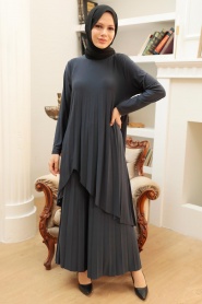 Neva Style - Smoke Color Hijab For Women Dual Suit 41612FU - Thumbnail