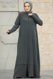 Neva Style - Smoke Color Hijab For Women Turkish Abaya 11059FU - Thumbnail
