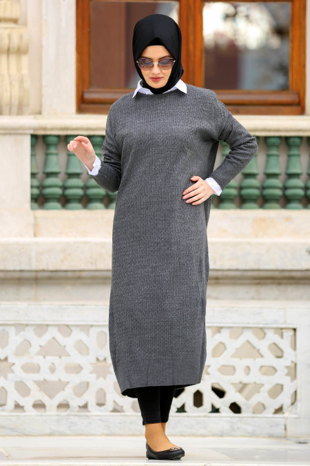 Neva Style - Smoke Color Hijab Trico 25050FU