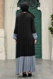 Neva Style - Smoke Color Long Muslim Dress 76842FU - Thumbnail