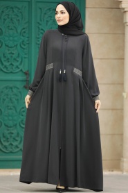 Neva Style - Smoke Color Muslim Turkish Abaya 45271FU - Thumbnail