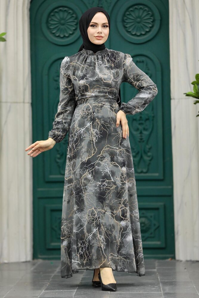 Smoke Color Women Dress 27951FU - 1