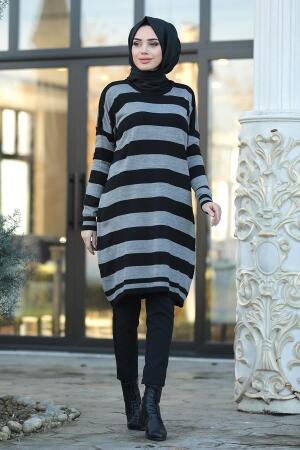 Neva Style - Smoked Hijab Knitwear Tunic 3289FU - 1