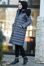 Neva Style - Smoked İnflatable Coat 2512FU - Thumbnail