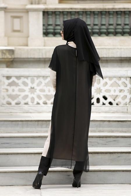 Neva Style - Somon / Siyah Tunik - 3