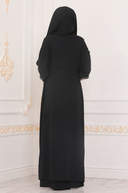 Neva Style - Stone Abaya Suit 9169TAS - Thumbnail