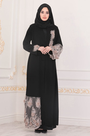 Neva Style - Stone Abaya Suit 9185TAS - Thumbnail