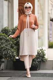 Neva Style - Stone Hijab Tunic 12128TAS - Thumbnail