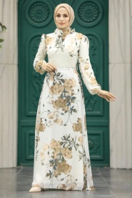 Neva Style - Stone Islamic Clothing Dress 27940TAS - Thumbnail