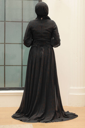 Neva Style - Stylish Black Islamic Wedding Gown 766S - 5