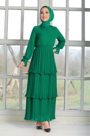 Neva Style - Stylish Green Muslim Prom Dress 2733Y - 1